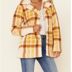 IDYLLWIND WOMEN'S STAY COZY PLAID BUTTON-FRONT FLEECE JACKET